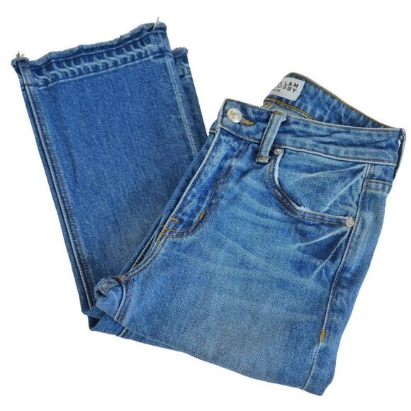 DEREK LAM 10 CROSBY GIA High Rise Crop Flare Jeans | Italian Denim | Sz 25" NEW - Picture 5 of 15